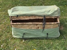 Vintage wicker luggage basket - vintage,