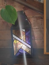 Leaded Glass Lantern Amber