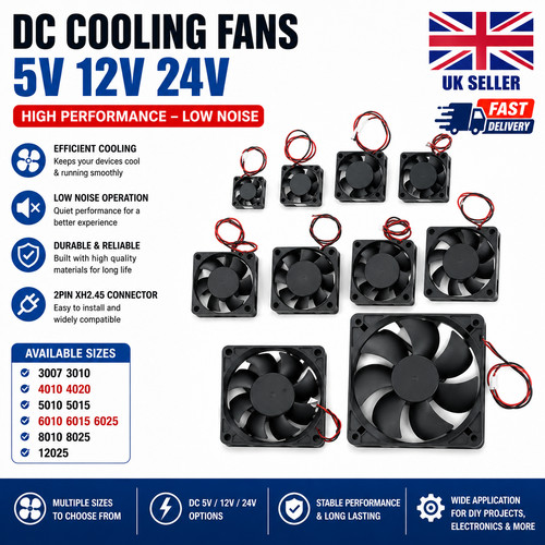 Cooling fan 12v 24v mini - dc,