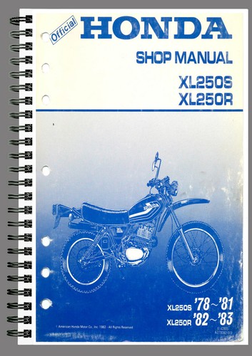 Honda xl250s xl250r 1978 1982 - honda,