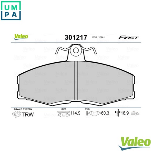 Brake pad set - pad,