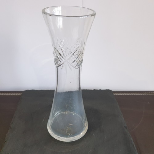 Vintage cut glass bud - vintage, vase