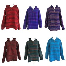 Cashmelon Acrylic Wool Jumper Hoodie Super Soft Cosy  Festival Jacket Hippy