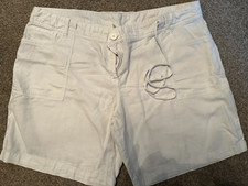 Next white linen shorts size 20