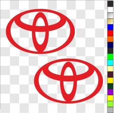 Toyota (1) x 2 stickers decals  logos badges car  etc. various sizes/colours
