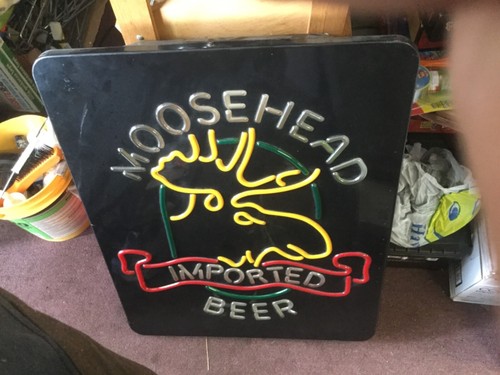 Vintage moosehead beer lighted - beer,