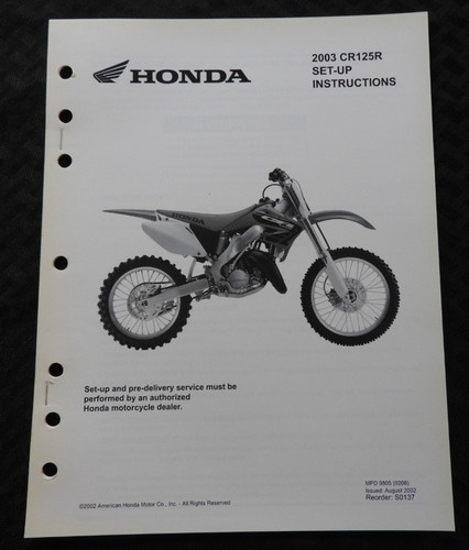 2003 genuine honda 125 cr125r - genuine,