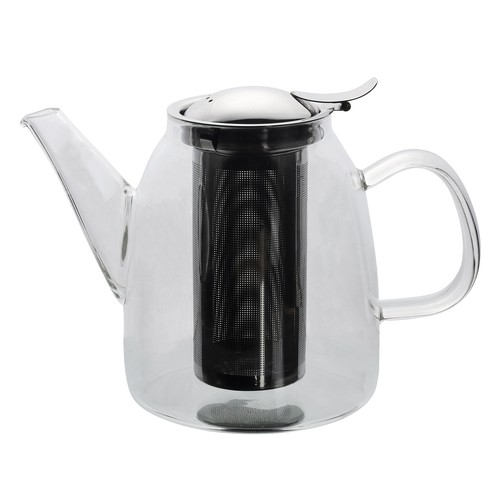 Glass teapot with - teapot, stainless