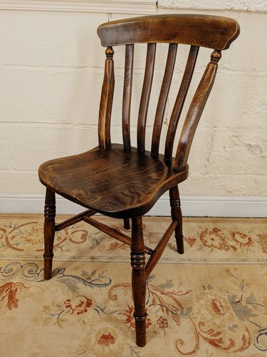 Victorian elm kitchen chair - victorian,