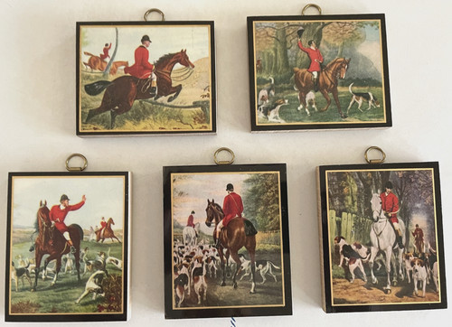 Equestrian fox hunt miniature - fox,