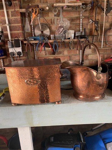Coal scuttle and - coal,