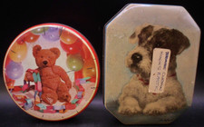 x2 Vintage Toffee Tins, Hollands Toffees Tin, Blue Bird Toffee Tin