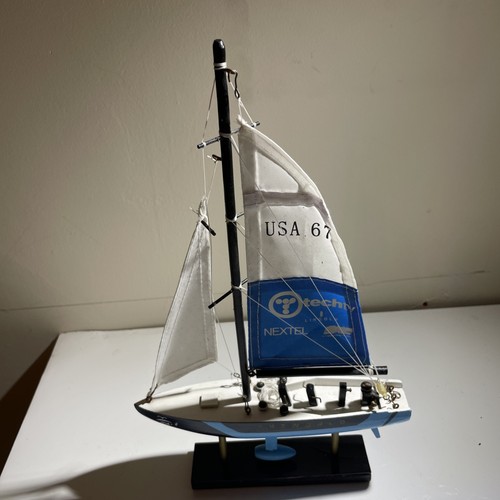 Vintage model racing sailboat - racing,
