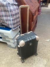 It Luggage Expanding Grey & Pink Suitcase with 4 Wheels & Handle