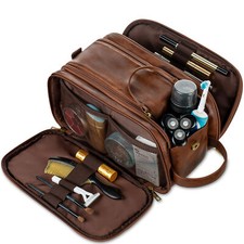 Mens Travel Wash Bag PU