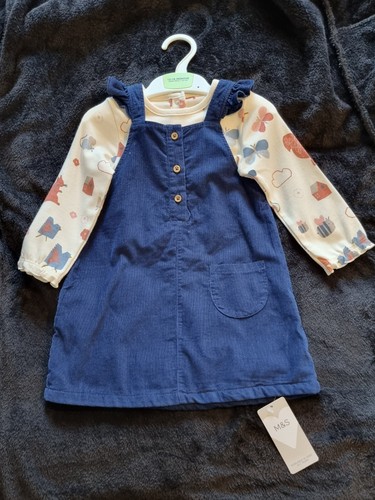 New navy cord dress - navy,