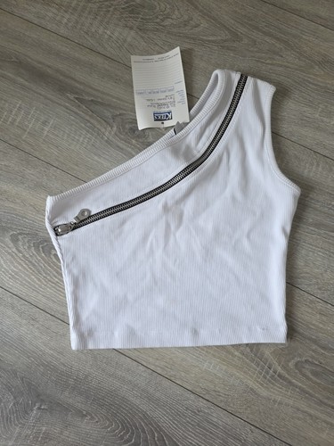 White ribbed zip detail the - white,