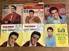 Six Classic Elvis Presley EP 45rpm Vinyl Records