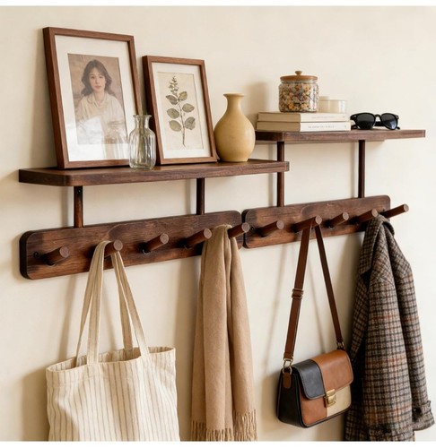 Lemikkle pine coat hooks - , with
