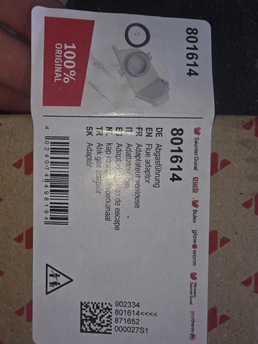 Glow worm flue adaptor 801614 - glow-worm,