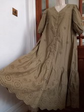 Vtg Look Cotton Button Front