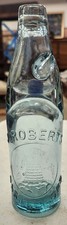 Antique Aqua Glass Codd-neck