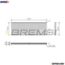 FILTER CABIN AIR FC1532 FOR