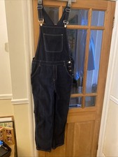 Denim Co Ladies/ Teens Navy Corduroy Dungarees 12 Good Condition