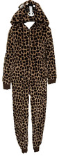 BOUX AVENUE size 6 GIRAFFE PRINT ALL-IN-ONE PYJAMAS lounge/sleep wear BROWN vgc