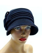 Women's Blue Cloche Hat – Elegant Vintage 1920s Flapper Style, Timeless Fashion