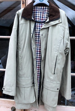GENUINE PUFFA COUNTRY MANS KHAKI CANVAS COAT / JACKET DETACHABLE LINING SIZE L