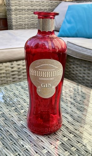 Beautiful red glass empty gin - beautiful,