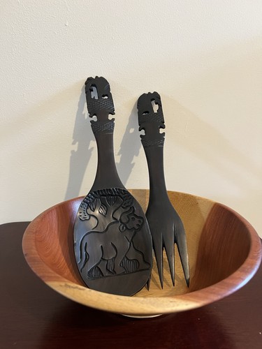Hand carved wooden - carved, salad