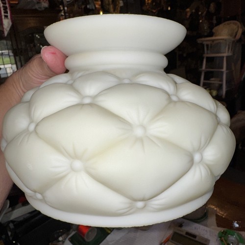 Vtg quilted milk glass - vtg,
