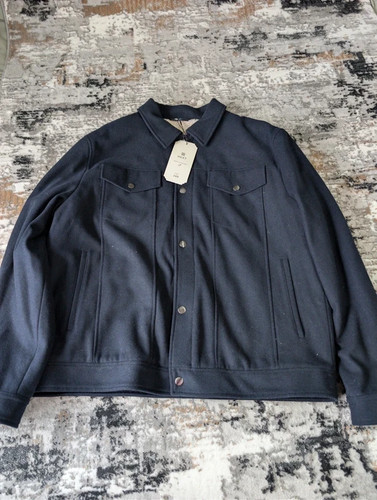 Navy blue borg lined western - borg,
