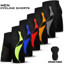 Mens Cycling Cycle Shorts Anti-Bac Coolmax Padded MTB Bicyle Short S to 2XL