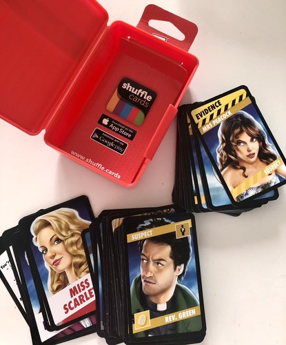 Cluedo shuffle card game - shuffle,