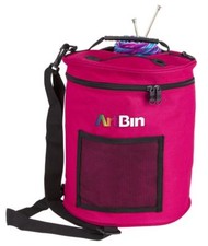 Artbin Yarn Drum wool skeins bag storage tote round knitting raspberry pink