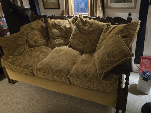 Oak framed antique - framed, sofa