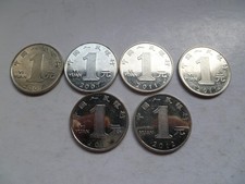 6 x China / Chinese 1 Yuan