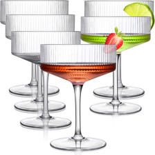 Ribbed Coupe Glasses Set of 6