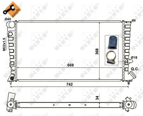 Nrf radiator for peugeot - radiator,