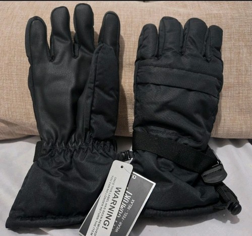 Black mens ski gloves winter - gloves,