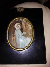 Antique Miniature Oil Painting
