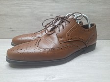 Taylor Wright Men's Brown Brogue Shoes Size UK 9 Lace-Up Leather