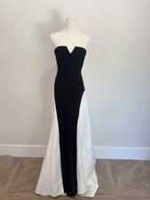 Black & white strapless
