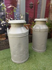 2 X Old Vintage  Milk Churn 10