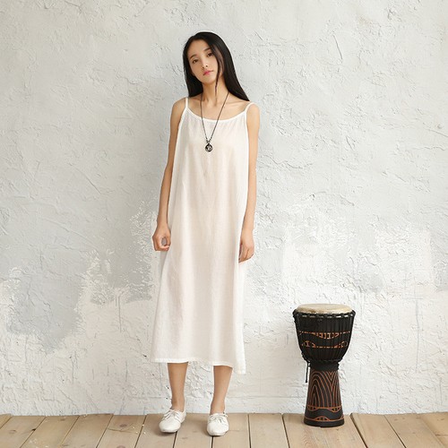 Lady cotton linen slip - cotton,