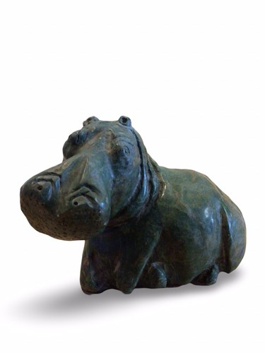 Carved soapstone hippo - carved,