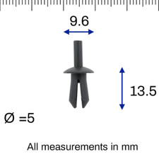 FIT PORSCHE 10x Push In Rivet